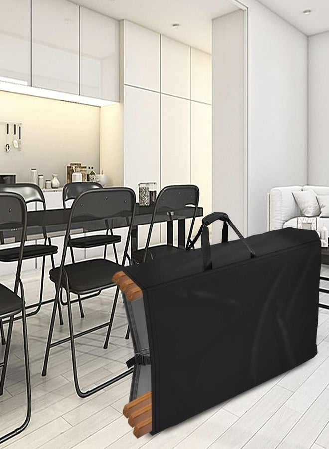 POMER Folding Chair Storage Bag for Plastic, Resin, and Wood Folding Chairs Waterproof Chair Cover With Handle for Chairs Storage and Transport - 20x12x39inch - Image 2