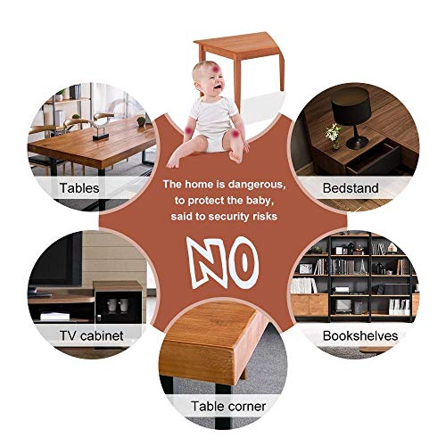 OLWICK® Baby Safety Corner Guards | Corner Edge Protector | Baby Proofing Corner Guards Cushion for Table, Stair, Cabinet, Countertop with 3M Tape, Pack of 4, Black - Image 2