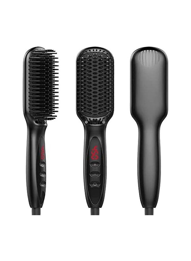 general Hair Straightener Brush, Ionic Hair Straightening Brush with Fast MCH Ceramic Heating, Anti-Scald, Auto Temperature Lock and Auto-Off Function, Portable Straightening Comb for Home - Image 1