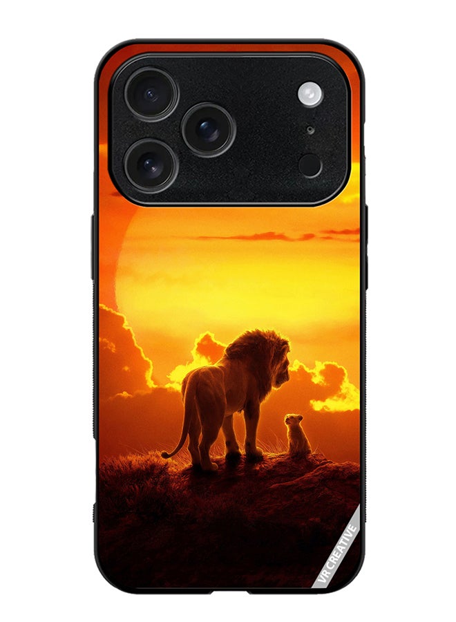 Protective Case Cover For Apple iPhone 17 Pro Max Lion King Design Multicolour