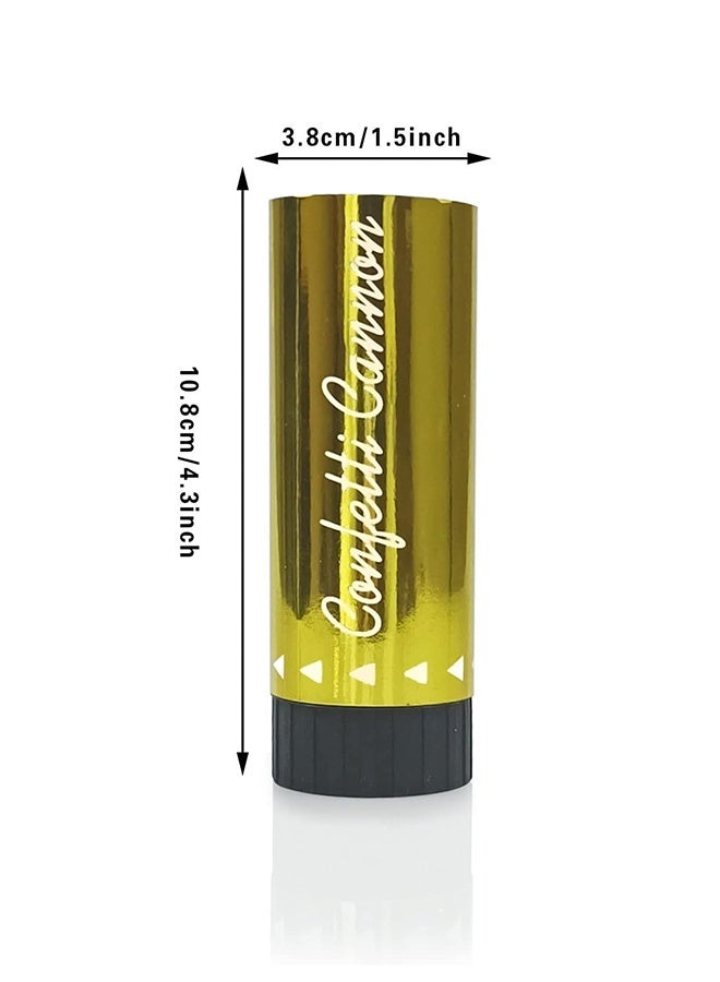 GD 9 Pcs Handheld Confetti Poppers Metallic Round Confetti Cannon - Reusable Happy Time Party Shooter Paper Crackers for Birthday Parties, Weddings, Anniversaries, Graduation, New Year and Various Holiday Celebrations (3 Colors) - Image 2
