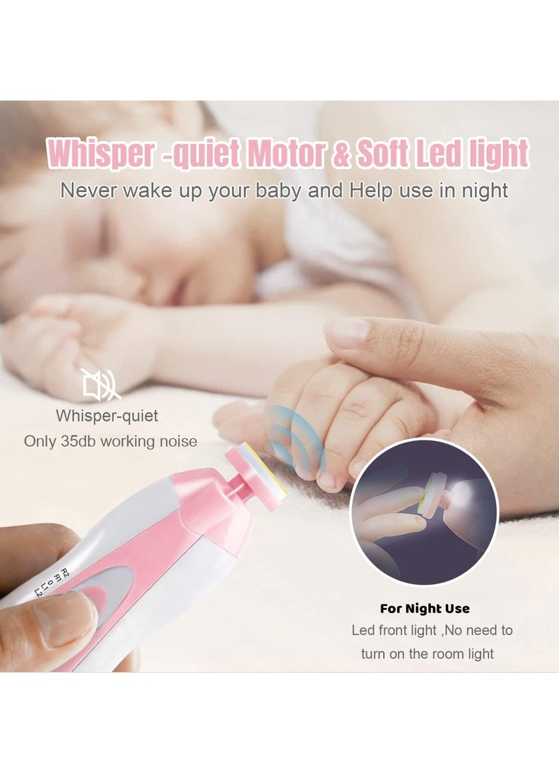 Daytoyz Baby Nail Filer and Baby Nail Clippers with Light Set, Electric Infant Nail Trimmer Kit, Safe Baby Grooming Kit, for Newborn Toddler Kids Toes and Fingernails, Polish and Trim  - Image 2