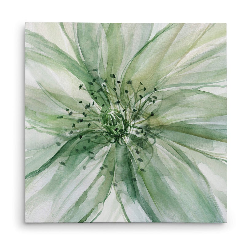WEXFORD HOME Wexford Home Macro Sage Flower II Gallery Wrapped Canvas Wall Art 40x40 