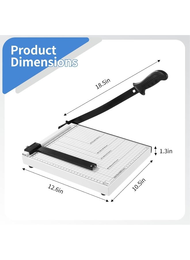 MOMENT - Paper Cutter 12Inch A4-B7 Paper Cutter, Heavy Duty Paper Slicer With Guide Bar And Safety Blade Lock For Cardstock, Photo, Wide Use For Office, Home - Image 1