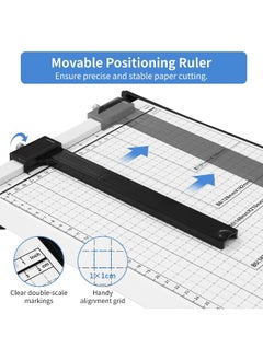 MOMENT Paper Cutter 12Inch A4-B7 Paper Cutter, Heavy Duty Paper Slicer With Guide Bar And Safety Blade Lock For Cardstock, Photo, Wide Use For Office, Home  - Image 4