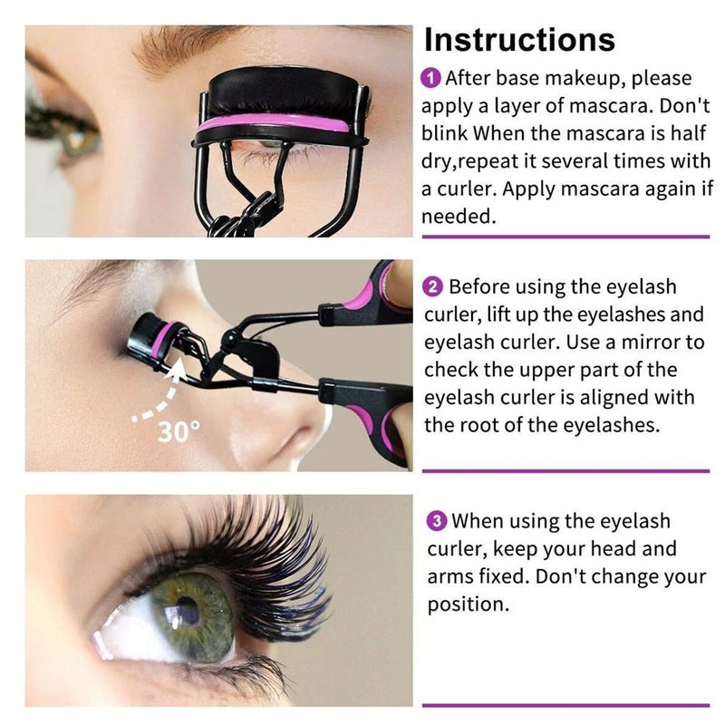 Tandem eyelash curlers Eyelash Curler Parlor Eye Makeup Accessory Easily Roll Over Small Eyelashes Professional Handle Curl Eye Lash Curler Eyelash Curler Curling Lashes MULTICOLOR - Image 4
