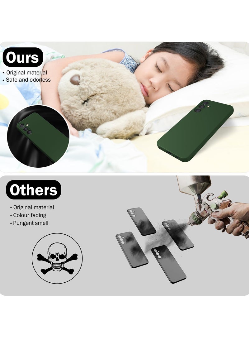 BORTONY Samsung Galaxy A35 5G Case with 2 Pack Galaxy A35 Screen Protector Liquid Silicone Soft Anti-Scratch Microfiber Lining Shockproof Protective Cover for Galaxy A35 5G Phone Case - Image 5