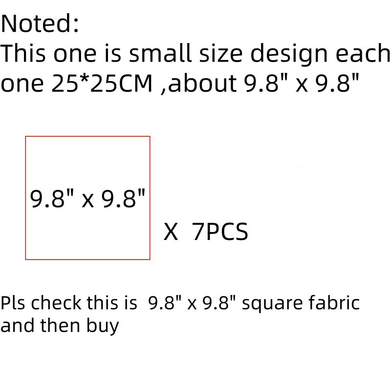 Antetek 7Pcs 9.8" x 9.8"(25 * 25CM) Cotton Fabric DIY Making Supplies Quilting Patchwork Fabric Fat Quarter Bundles DIY for Quilting Cotton Patchwork Cushions (7pcs Small Flowers, 9.8" x 9.8") - Image 2