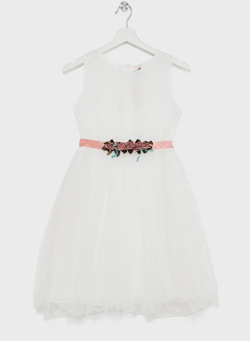 Pinata Girls Lace Tulle Evening Dress