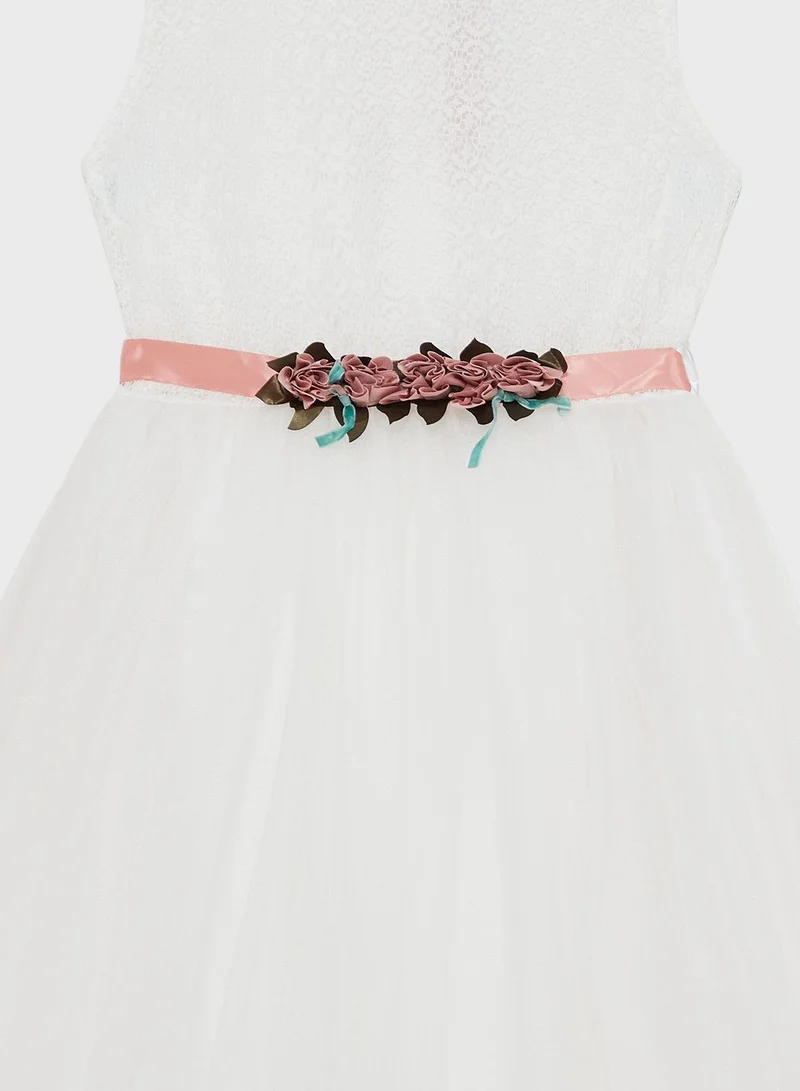 Pinata Girls Lace Tulle Evening Dress