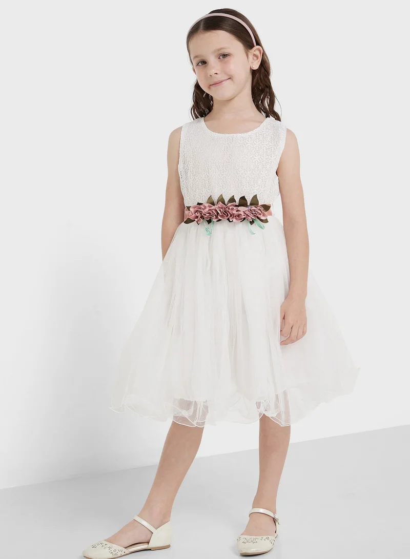 Pinata Girls Lace Tulle Evening Dress