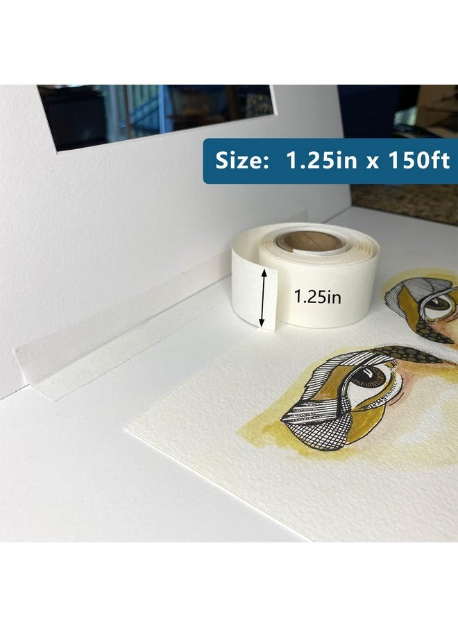Lineco Self-Adhesive Linen Hinging Tape. Acid-Free, Neutral Ph Fabric. 1.25 Inches X 150 Feet. Trusted Tape For Hinging, Matboards, Mounting, Conservation, Framing, Craft, Diy. White.  - Image 3