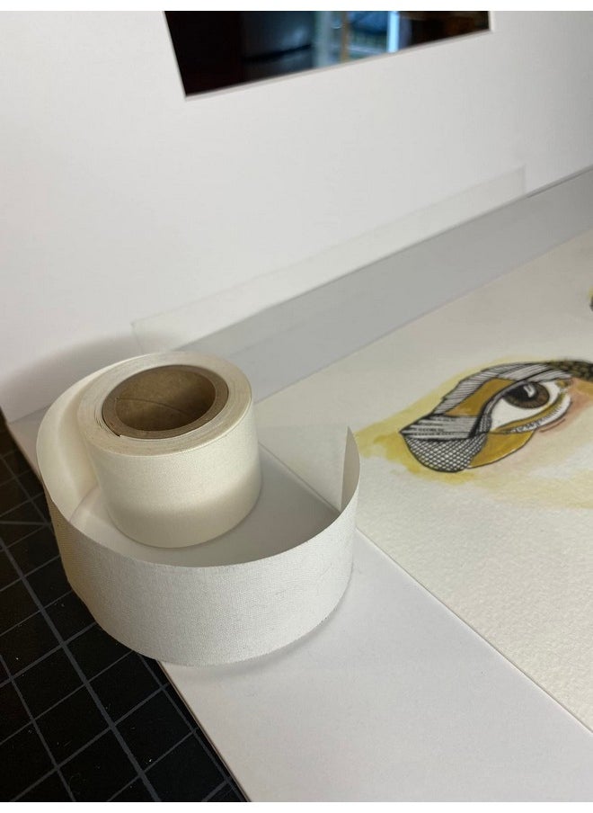 Lineco Self-Adhesive Linen Hinging Tape. Acid-Free, Neutral Ph Fabric. 1.25 Inches X 150 Feet. Trusted Tape For Hinging, Matboards, Mounting, Conservation, Framing, Craft, Diy. White.  - Image 4