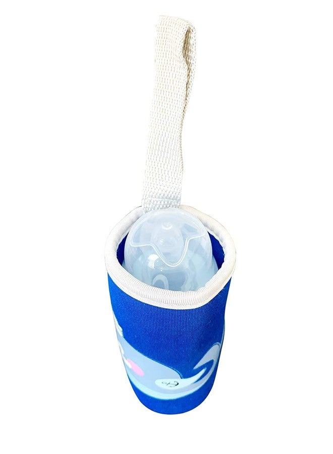 Aplam Chaplam Cute Animated Patterned Soft Stretchable Baby Feeding Bottle Cover with Easy to Hold Strap for 120ml, 150ml, 240ml (Pack of 1- Multicolor5) - Image 3