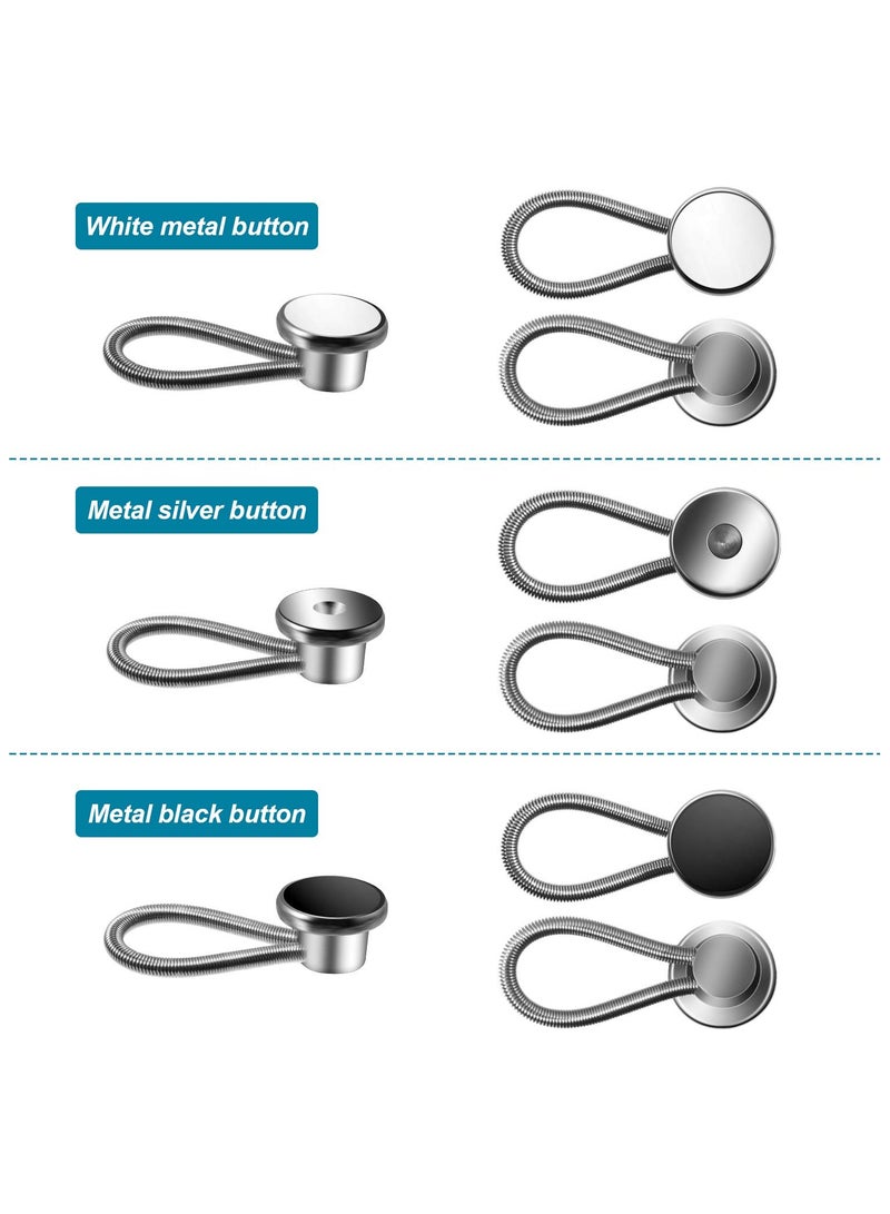 10 Pieces Collar Extenders Elastic Button Extender Neck Extenders for Shirt Pants Dress Trouser Favors  - Image 4