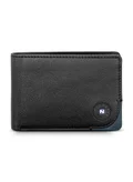 سانت هونور Monnaie Black/Navy Leather Wallet for Men