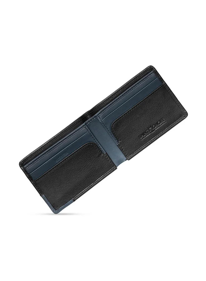 Saint Honore Paris  Monnaie Black/Navy Leather Wallet for Men for Men | Best Price UAE