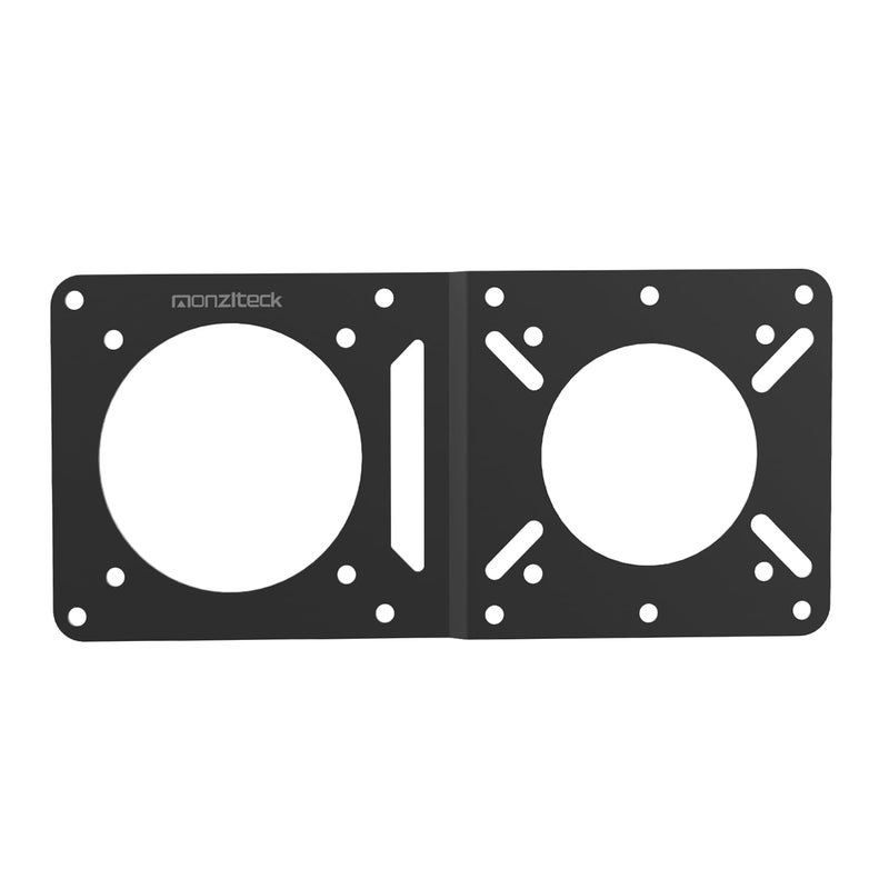 Monzlteck VESA Mount Adapter Plate for Mac mini M4 & NUC â€“ Universal Extension Bracket for Mini PCs, Fits 75x75mm & 100x100mm VESA Monitor Arms, Securely Mount Small Computers Behind Display - Image 1