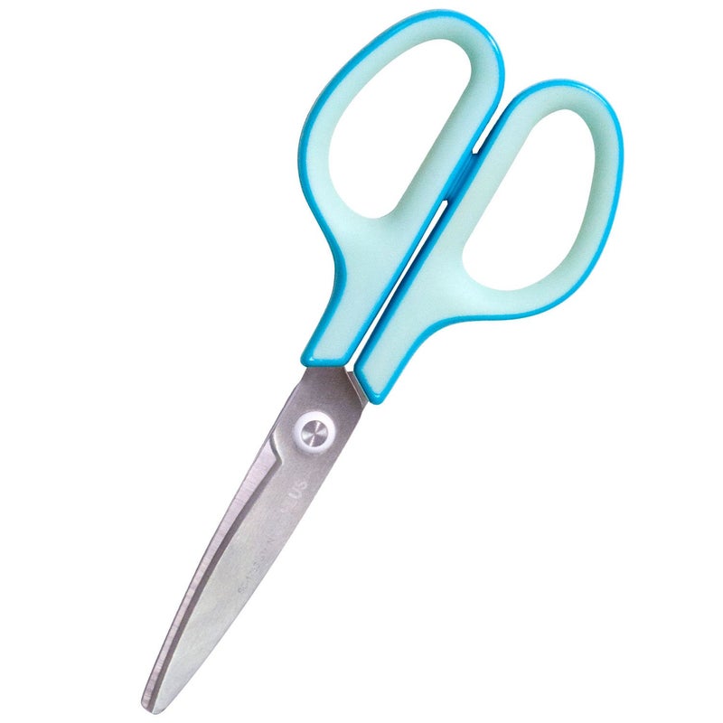 Plus Fit Cut Curve Scissors, Small, Blue - Image 1