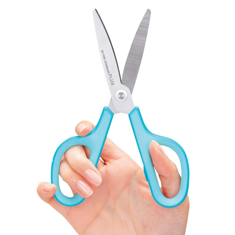 Plus Fit Cut Curve Scissors, Small, Blue - Image 4