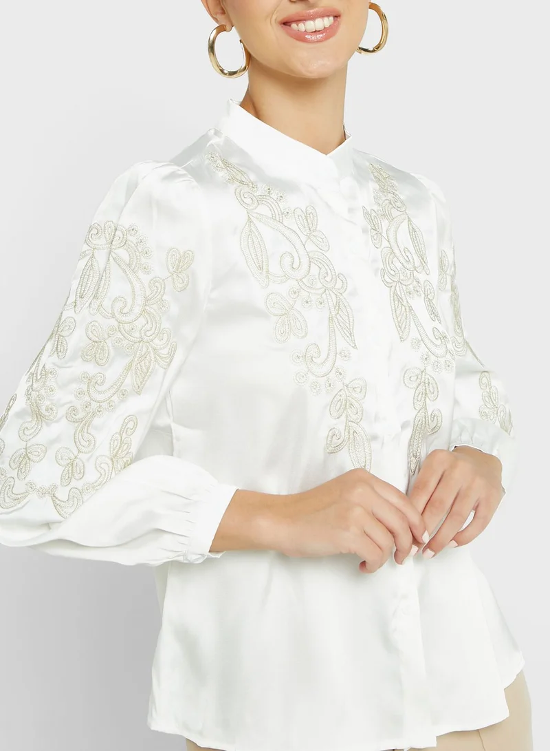 ELLA Printed Button Down Shirt