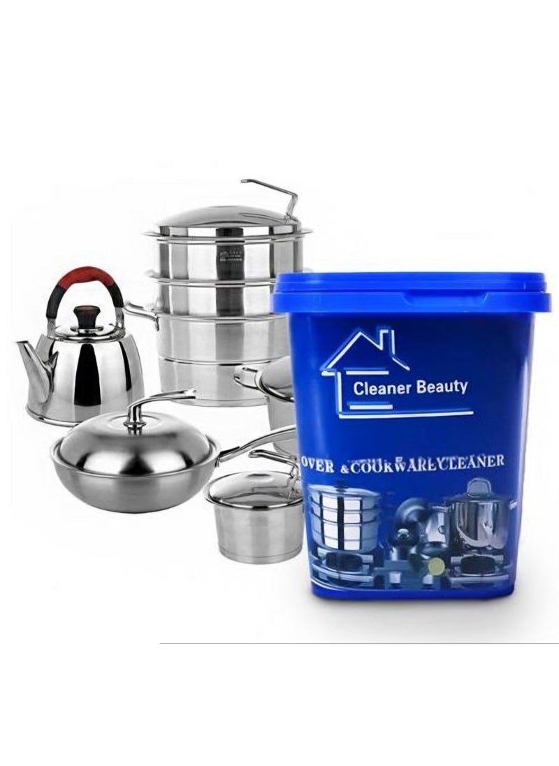 Generic Stainless Steel Oven Cleaner, Cookware, Pots & Pans - Use to Remove Stains, Rust, Polish and Clean Oven, Cookware, Pots & Pans - Home Use Tool - Oven & Cookware Cleaner, Stainless Steel Cleaning Paste Removes Stains from Pans, Universal Rust Remover, Home Kitchen - Quick Stainless Steel Cleaning Paste for Cleaning Cookware Surfaces - Magic Cleaning Paste - Multi-Purpose Cleaning Paste - Stain and Rust Cleaning Paste from Pots to Treat Stains and Restore Shine  - Image 1