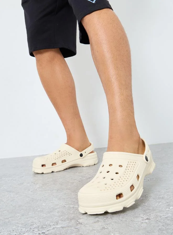 تايك تو Take Two Solid Ankle Strap Clogs