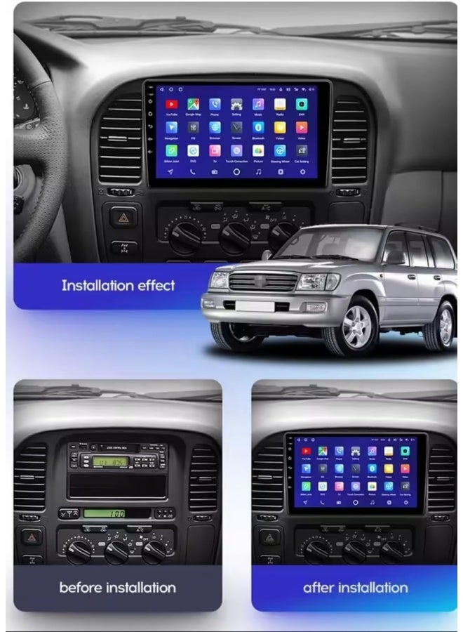 Vierex Android Car Stereo For Toyota Land Cruiser 100 1998-2002 Screen With Apple Carplay Android Auto Wireless WiFi DSP FM&AM BT AHD Camera Included Fast Interface Mic Touchscreen (4+32GB 360D Cameras) - Image 3