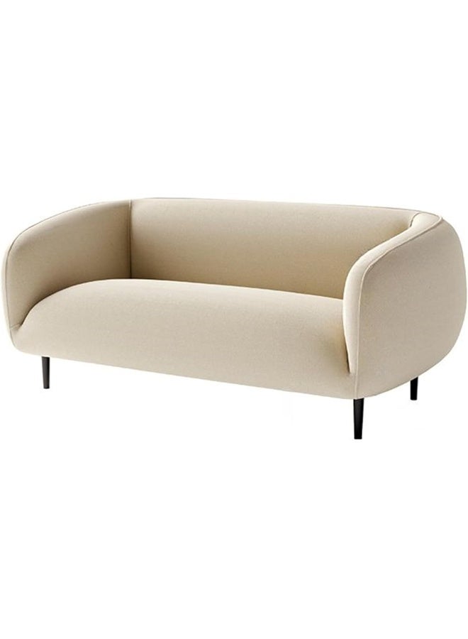 Ripple FURNITURE UAE Homes Modern Solid Color Floor Loveseat/Sofa (Beige) - Image 1