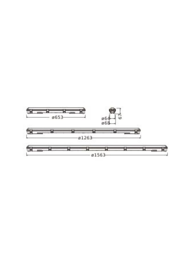 LEDVANCE Ledvance LED Performance Damp Proof 1200mm 32W 6500K Daylight IP66 Industrial Light Wide Voltage - Image 3