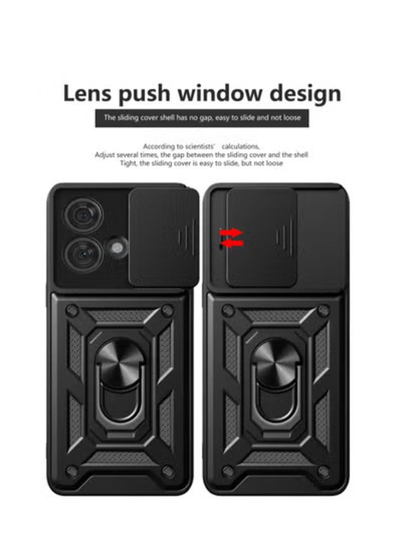 erorex Rugged Shockproof Magnetic Phone Case with Sliding Camera Cover Military-Grade Protection Ring Stand Car Mount Compatible Multi-Layer TPU PC Hybrid Protective Case  - Image 3