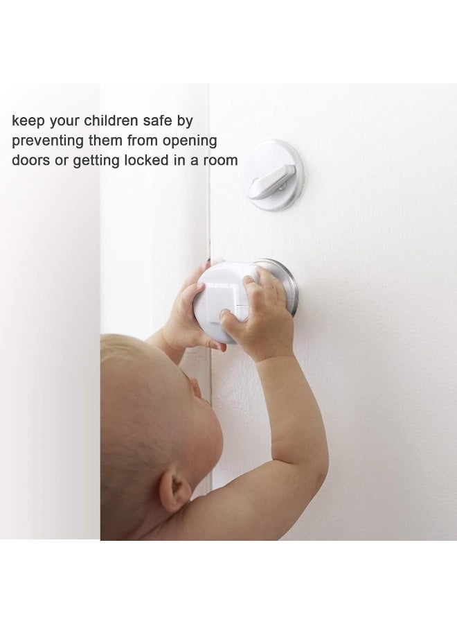 BETERTEK Door Knob Safety Cover for Kids, Child Proof Door Knob Covers, Baby Safety Doorknob Handle Cover Lockable Design. (4 Pack) - Image 4