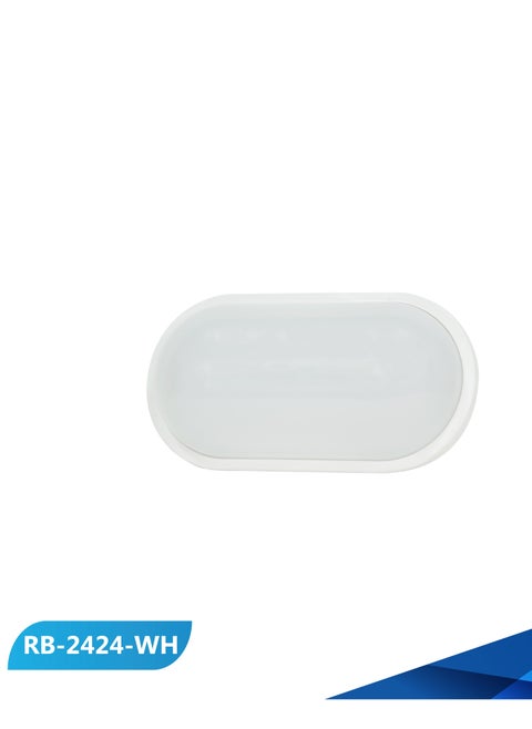 Ribbon 24W LED Eye Shape Light with WH White Frame and BW White Light