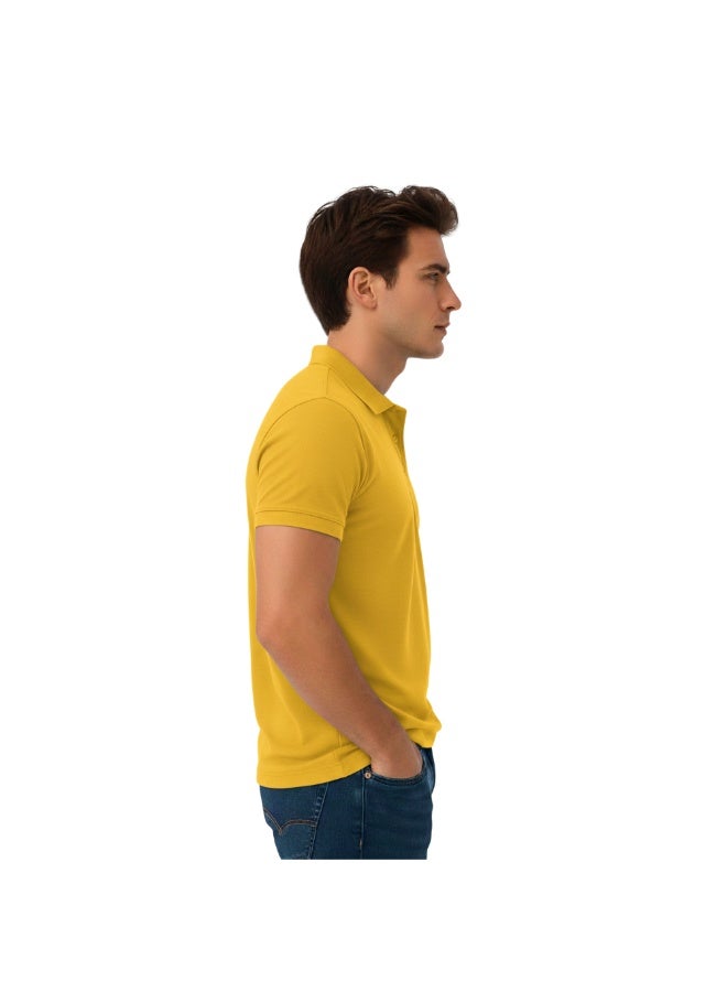 PRINTSHOP4ME Interlock Men's Regular Fit Polo T-shirt Pure Cotton Short Sleeve 220 GSM Basic Colors - Image 5