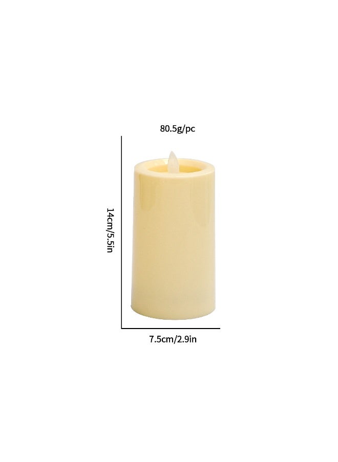 الشموع بدون لهب – شموع عمودية من الشمع الحقيقي تعمل بالبطارية مع تأثير فتيل متحرك متلألئ، مجموعة شموع زجاجية ذهبية مع جهاز تحكم عن بُعد ومؤقت دوري، عبوة من 3 قطع – مثالية للحفلات، الهالوين، الأعراس، وتزيين المنزل - Image 3