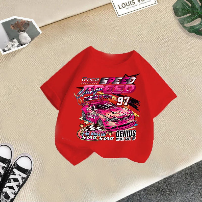 Boys And Girls Short-Sleeved Loose T-Shirts For Children, 2026 Stylish Tops, Half-Sleeved Children'S Clothing - Image 1