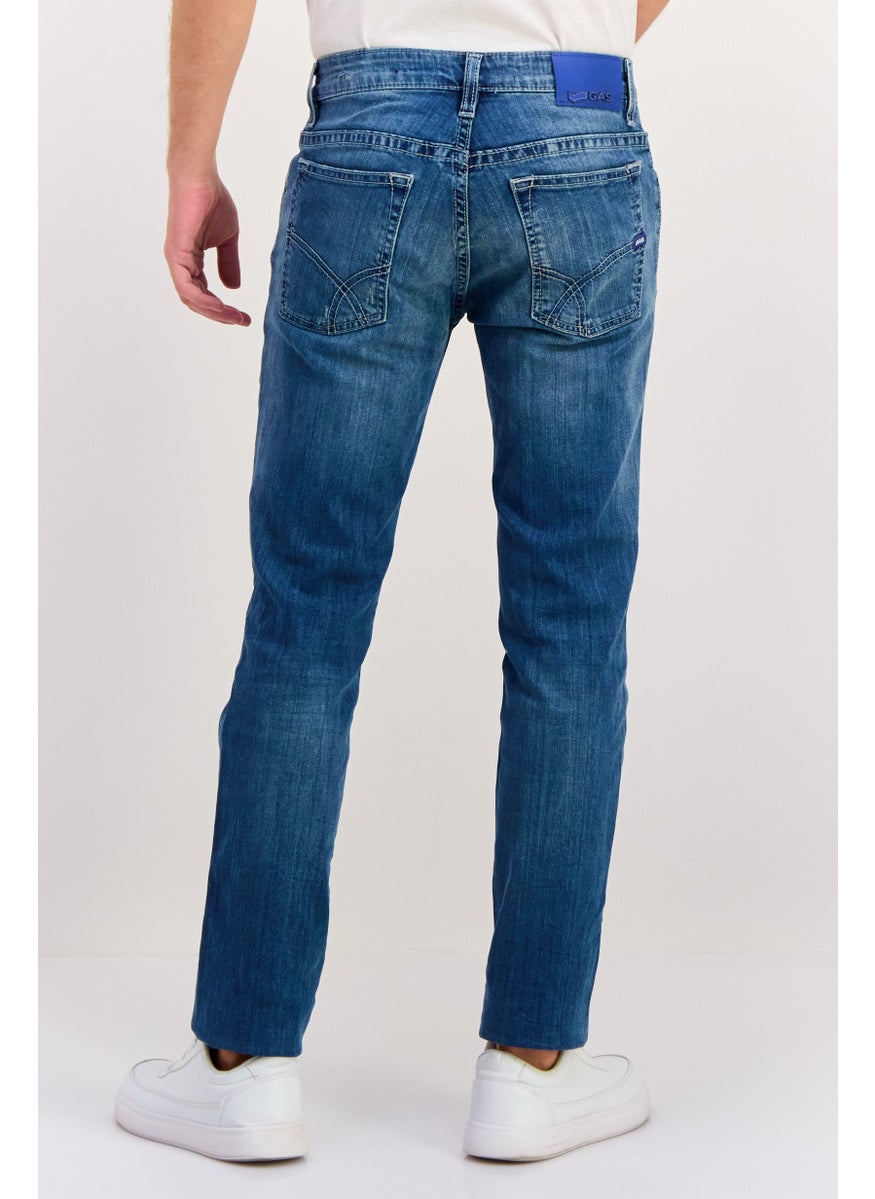 GAS - Men Slim Fit Wash Stretchable Denim Jeans, Blue - Image 1