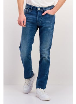 Men Slim Fit Wash Stretchable Denim Jeans, Blue