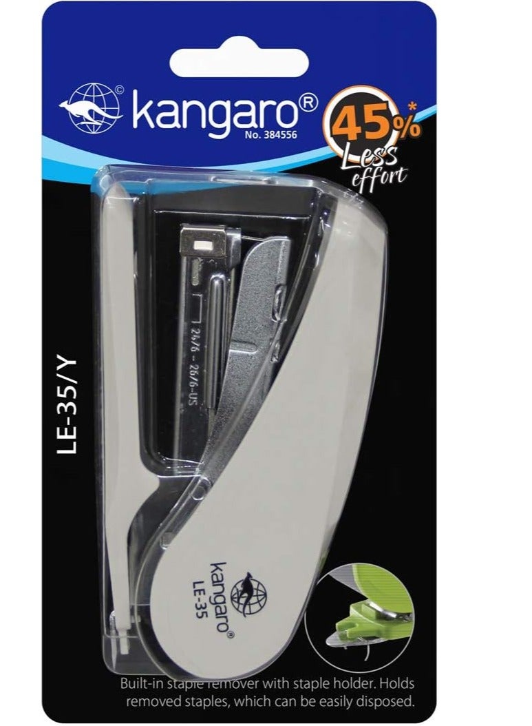 Kangaro Stapler LE-35 Less Effort - Stapling Capacity: 30 Sheets Assorted Colour