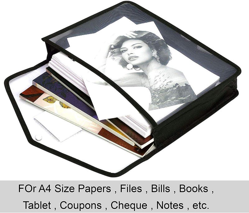 TULMAN 2 Pack A4 Size Document Organizer Transparent Project Envelope Folder with Snap Button Closure - Image 5