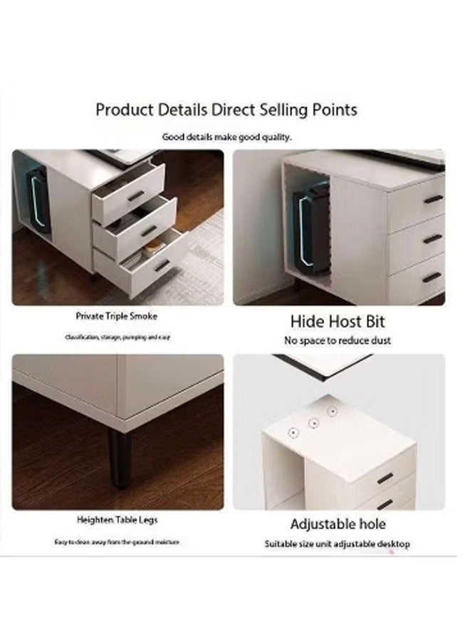 إن كي أكس طاولة كمبيوتر وطاولة متعددة الوظائف للمكتب المنزلي مقاس 120 سم مع 3 أدراج - Image 2