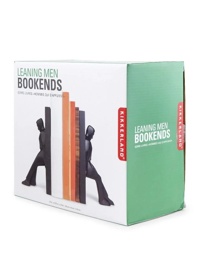 كيكرلاند KIKKERLAND Bookends رجال يميلون - أسود
