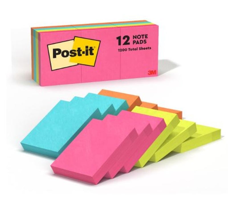 3M Post It - 653An Notes Asstd. Colors 1.5X2In Of