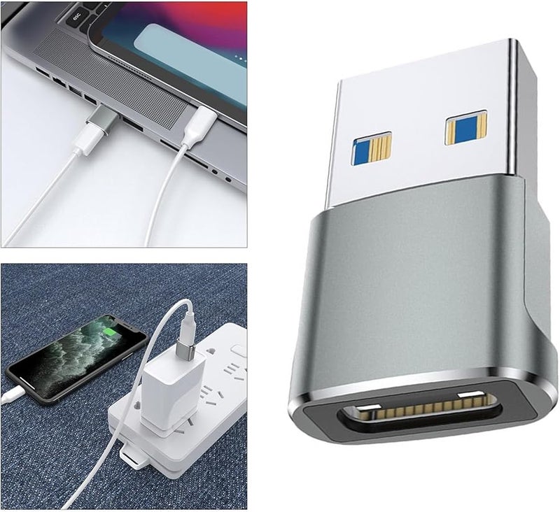 USB 3.0 to USB C Female Adapter Converter Aluminum for Computer Phone Tablet - Image 3