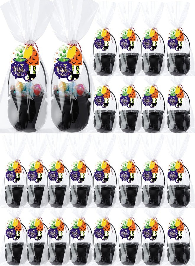Roowest 24 Sets Halloween Party Favors, Halloween Mini Cauldrons Card Opp Bags Goodie Bag Fillers Gifts Party Supplies Non Candy Trick or Treat for Boys Girls Classroom Rewards - Image 1