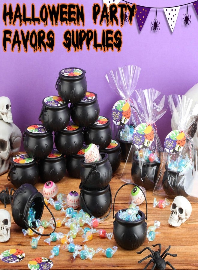 Roowest 24 Sets Halloween Party Favors, Halloween Mini Cauldrons Card Opp Bags Goodie Bag Fillers Gifts Party Supplies Non Candy Trick or Treat for Boys Girls Classroom Rewards - Image 2