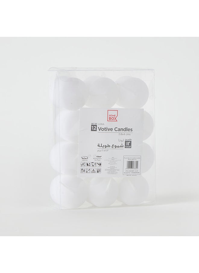 Home Box Luna 12-Piece Votive Candle Set 3.8 x 4 x 4 cm  - Image 4