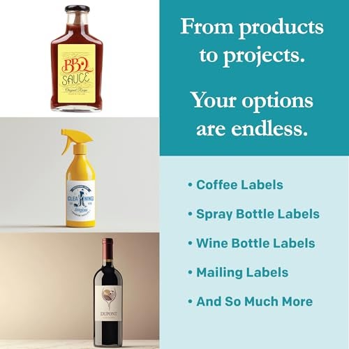 Premium Label Supply White Sticker Labels – 3" x 5" – Laser/Inkjet Compatible – (4 per Sheet), 25 Sheets – 100 Total Adhesive Labels - Image 2
