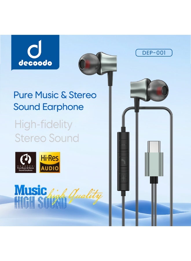 Decoodo Semi In-Ear Hi-Res Type-C Wired Earphone - Image 1