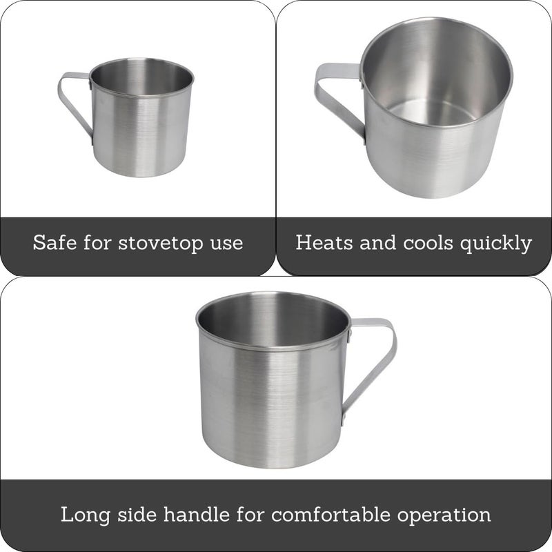 IMUSA USA R200-10WM Aluminum Mug for Stovetop Use or Camping 0.7 Quart, Silver - Image 3